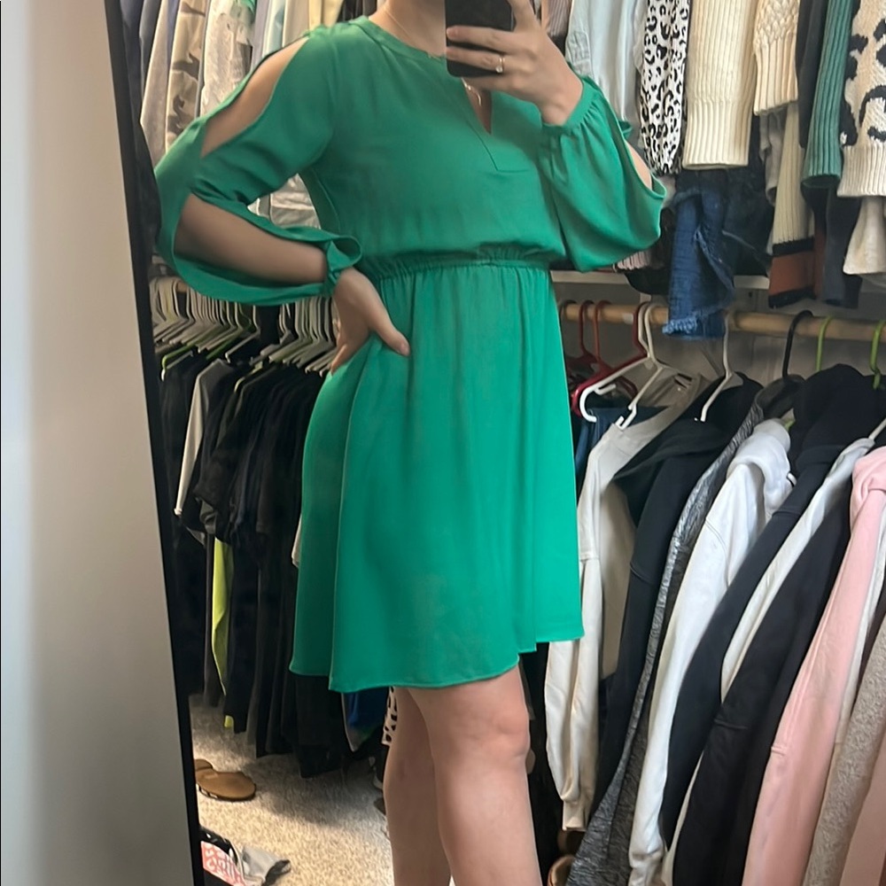 LOFT Emerald Green Midi Dress